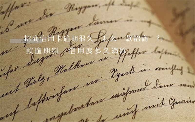 招商信用卡逾期很久該怎么還款(招商銀行還款逾期影響信用度多久消除)
