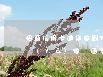 招商信用卡逾期收到律師函怎么辦 招商銀行發(fā)律師函催款