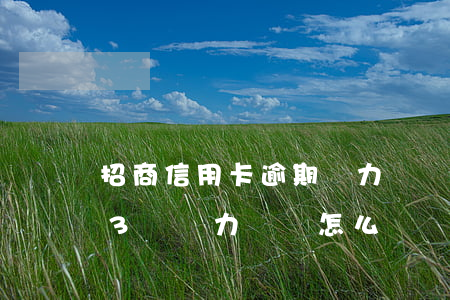 招商信用卡逾期無力償還(欠招商銀行信用卡3萬,無力償還怎么辦)
