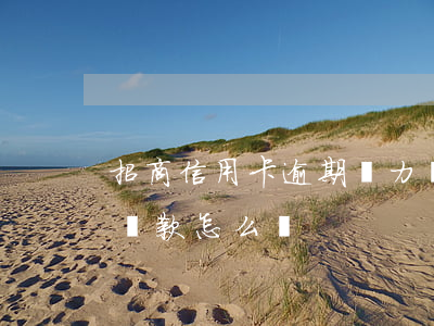招商信用卡逾期無力還(招商信用卡逾期無力還款怎么辦)
