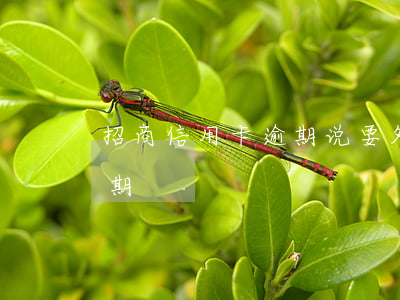 招商信用卡逾期说要外派上门(招商信用卡 逾期)
