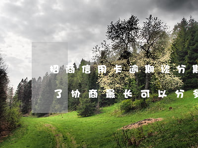 招商信用卡逾期谈分期 招商银行信用卡逾期了,协商最长可以分多少期?