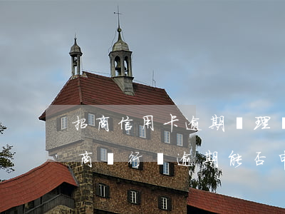 招商信用卡逾期辦理個(gè)性化分期(招商銀行沒逾期能否申請個(gè)性化分期)
