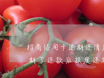 招商信用卡逾期还清后还能用吗(招商银行逾期了还款后额度还能用吗?)