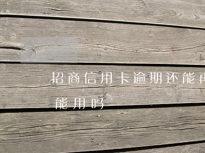 招商信用卡逾期还能再用吗(招商逾期还完还能用吗)