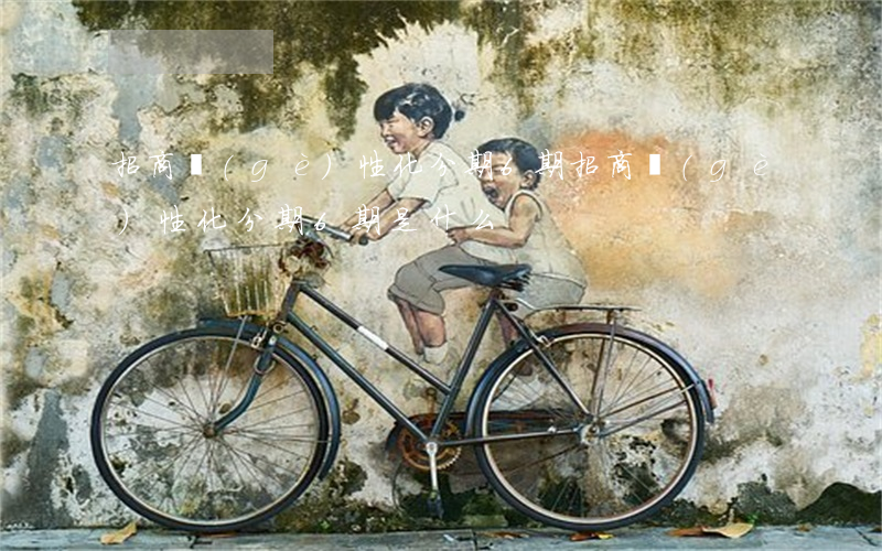 招商個(gè)性化分期6期(招商個(gè)性化分期6期是什么)