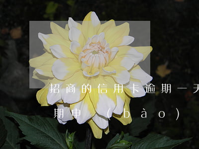 招商的信用卡逾期一天要緊嗎（招商信用卡逾期申報(bào)）