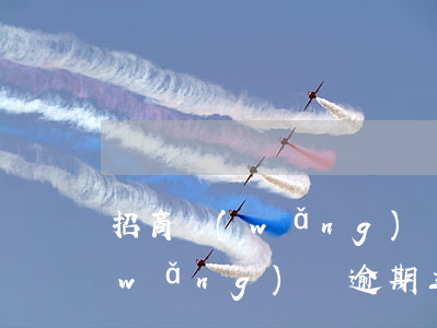 招商網(wǎng)貸逾期三天怎么辦(網(wǎng)貸逾期三天了怎么辦)