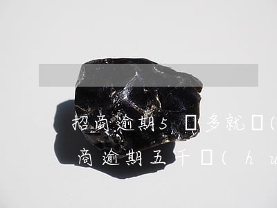 招商逾期5萬多就會(huì)被起訴嘛(招商逾期五千會(huì)上門嗎)