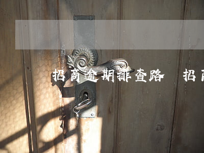 招商逾期排查路線（招商逾期排查路線）