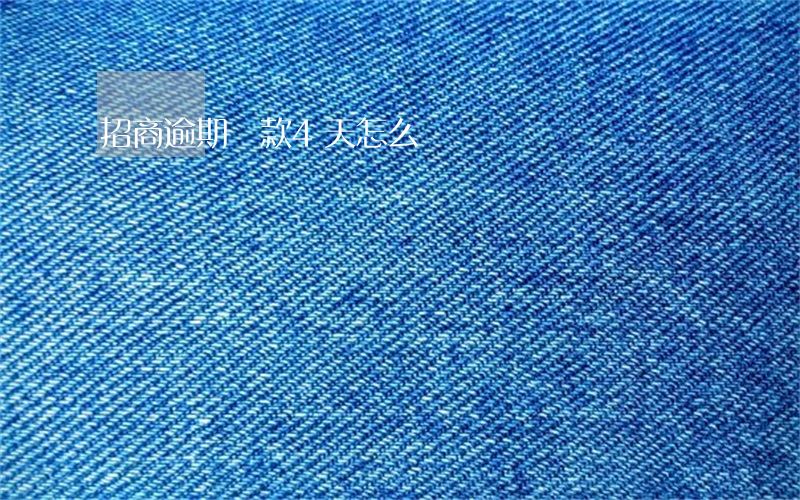 招商逾期還款4天怎么辦