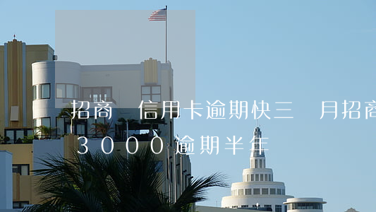 招商銀信用卡逾期快三個月(招商銀行信用卡3000逾期半年)