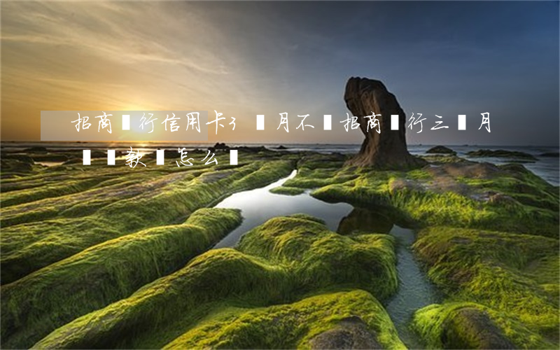 招商銀行信用卡3個月不還(招商銀行三個月沒還款會怎么樣)