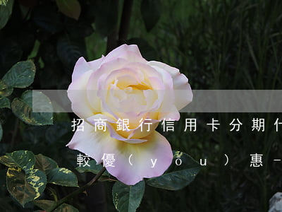 招商銀行信用卡分期什么時(shí)候比較優(yōu)惠-招商銀行信用卡分期什么時(shí)候比較優(yōu)惠