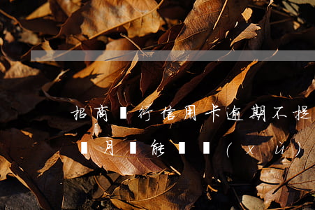 招商銀行信用卡逾期不提醒(招商銀行逾期一個月還能繼續(xù)使用信用卡么)