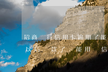招商銀行信用卡逾期了能辦嗎 招商銀行逾期以后還款了還能用嗎信用卡