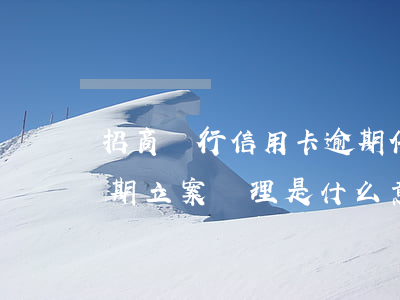 招商銀行信用卡逾期催繳(招商銀行信用卡逾期立案處理是什么意思)