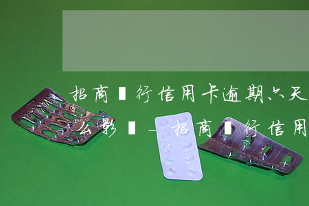 招商銀行信用卡逾期六天會(huì)有什么影響-招商銀行信用卡逾期六天會(huì)有什么影響嗎
