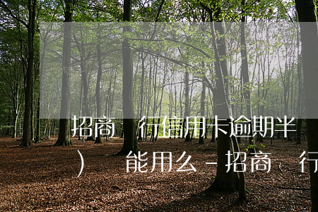 招商銀行信用卡逾期半個月被凍結(jié)還能用么-招商銀行信用卡逾期半個月被凍結(jié)還能用么