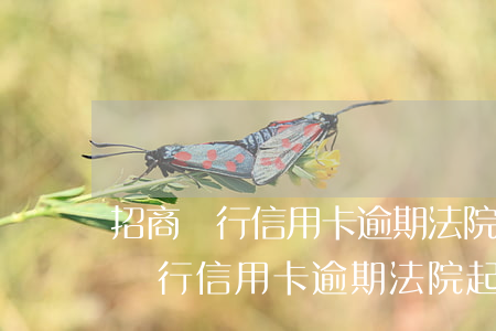 招商銀行信用卡逾期法院起訴提示函-招商銀行信用卡逾期法院起訴提示函怎么寫