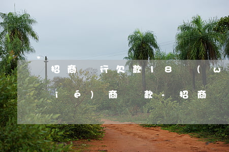 招商銀行欠款18萬(wàn)怎么協(xié)商還款-招商銀行欠款18萬(wàn)怎么協(xié)商還款金額