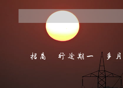 招商銀行逾期一個多月還能用嗎-
