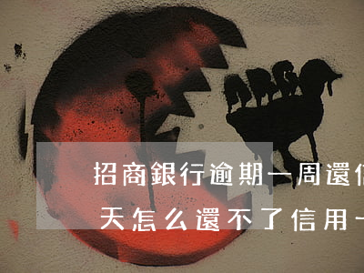 招商銀行逾期一周還信用卡(招商銀行逾期2天怎么還不了信用卡)