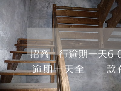 招商銀行逾期一天60塊錢利息-招商銀行逾期一天全額還款有影響嗎