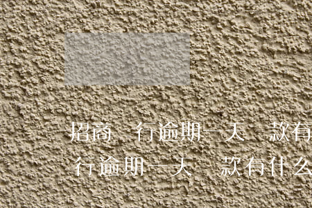 招商銀行逾期一天還款有什么影響-招商銀行逾期一天還款有什么影響嗎
