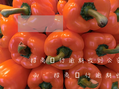 招商銀行逾期收到公安報(bào)案提示函-招商銀行逾期收到公安報(bào)案提示函怎么辦