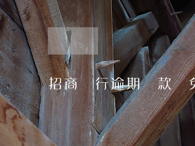 招商銀行逾期還款減免(招商銀行還款秒降額)