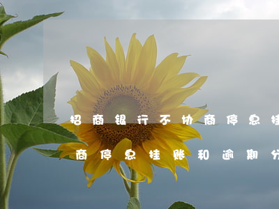 招商银行不协商停息挂账(怎样与招商银行协商停息挂账和逾期分期)