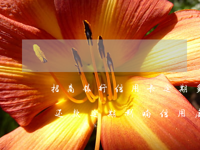 招商银行信用卡逾期多久恢复正常(招商银行还款逾期影响信用度多久消除)
