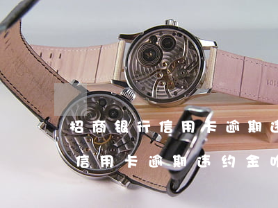 招商银行信用卡逾期违约金咋算-招商银行信用卡逾期违约金咋算的啊