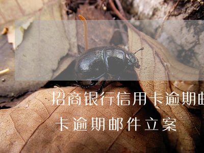 招商银行信用卡逾期邮件立案 招商银行信用卡逾期邮件立案