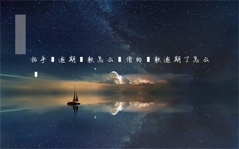 招手貸逾期還款怎么辦(借的貸款逾期了怎么辦)