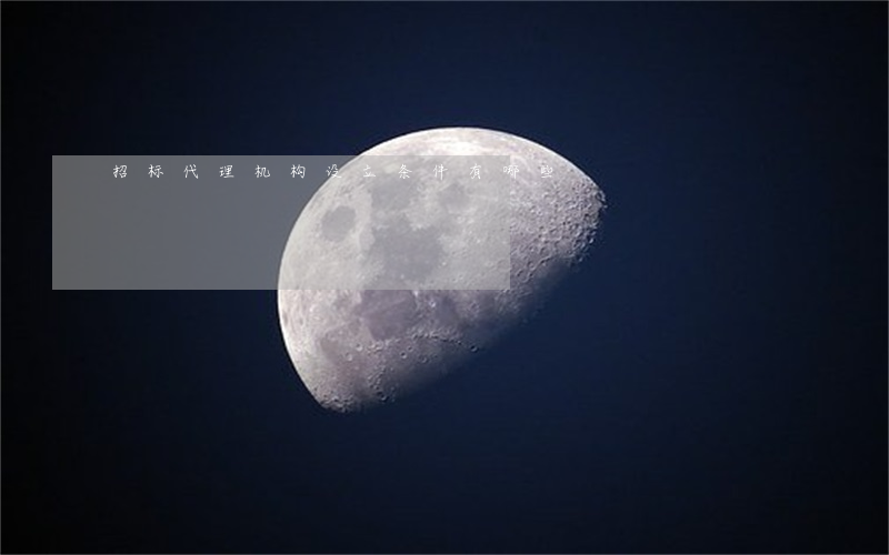 招标代理机构设立条件有哪些