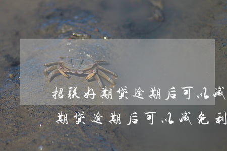 招联好期贷逾期后可以减免利息吗-招联好期贷逾期后可以减免利息吗是真的吗