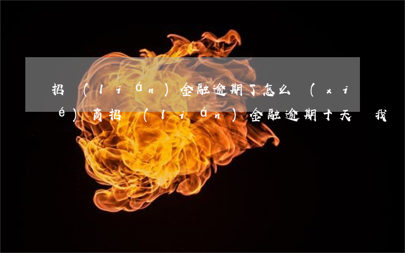 招聯(lián)金融逾期了怎么協(xié)商(招聯(lián)金融逾期十天說我惡意拖欠逾期嚴重)