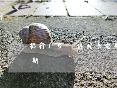 招行15萬信用卡逾期 招行15萬信用卡逾期