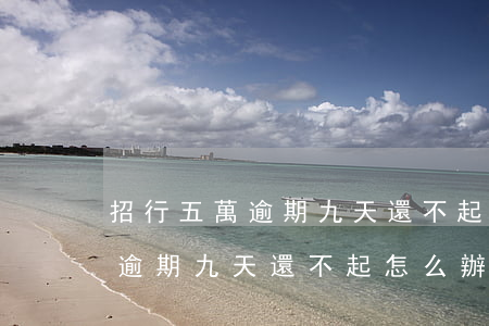 招行五萬逾期九天還不起怎么辦-招行五萬逾期九天還不起怎么辦呢
