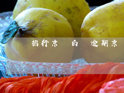 招行京東白條逾期 京東白條逾期額度