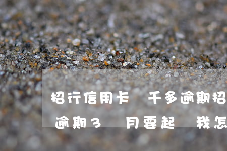 招行信用卡兩千多逾期(招商銀行信用卡6萬逾期3個月要起訴我怎么辦)