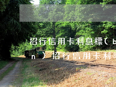 招行信用卡利息標(biāo)準(zhǔn)(招行 信用卡 利率)