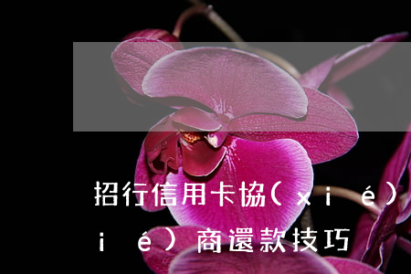 招行信用卡協(xié)商辦法 招行協(xié)商還款技巧