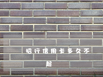 招行信用卡多久不還會起訴(招商銀行多久不還會起訴)