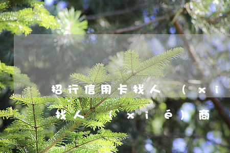 招行信用卡找人協(xié)商 招行信用卡找人協(xié)商
