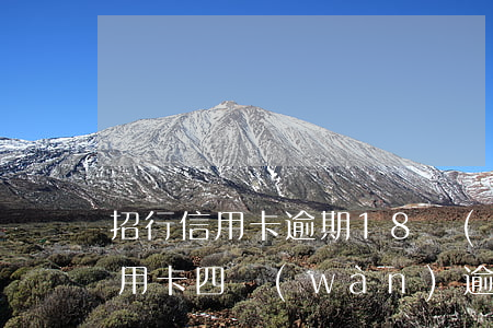 招行信用卡逾期18個(gè)月了(招行信用卡四萬(wàn)逾期半年)