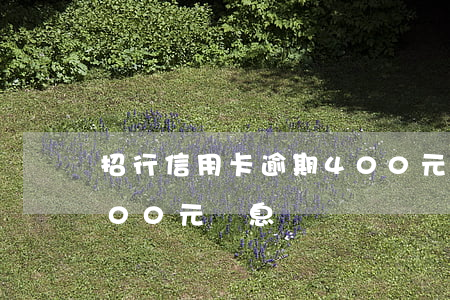 招行信用卡逾期400元(招行信用卡逾期400元罰息)
