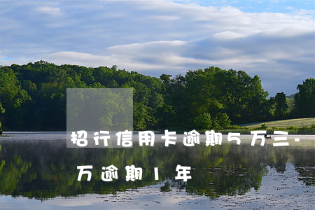招行信用卡逾期5万三-招商银行信用卡5万逾期1年